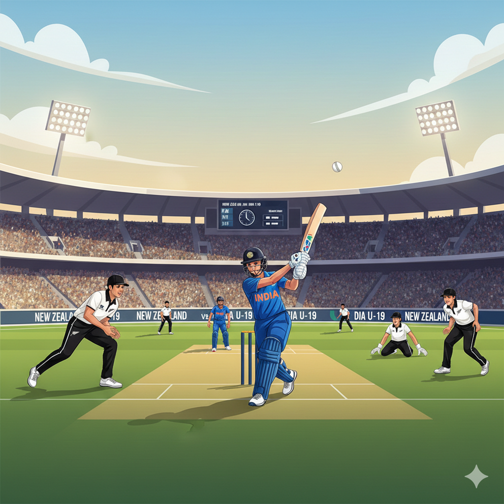 India U-19 and New Zealand U-19 players sportsmanship moment