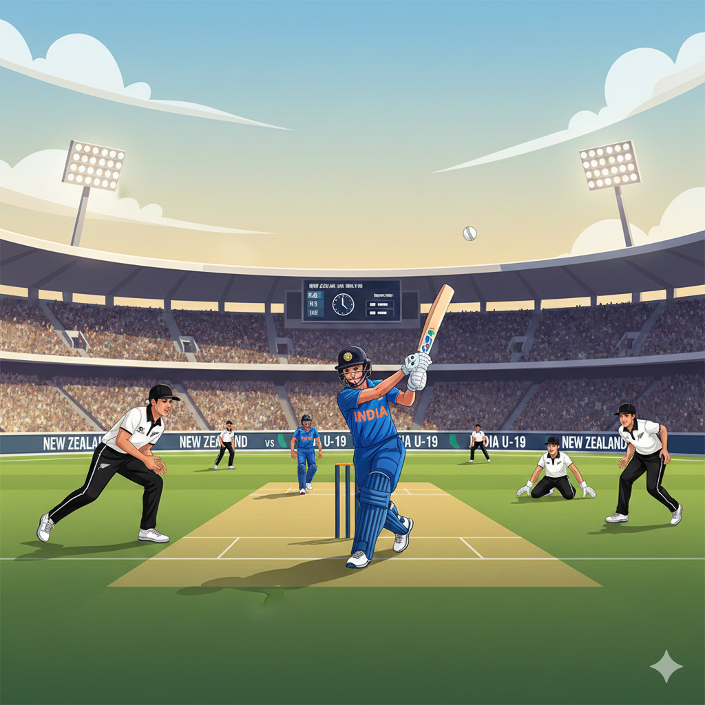 India U-19 and New Zealand U-19 players sportsmanship moment