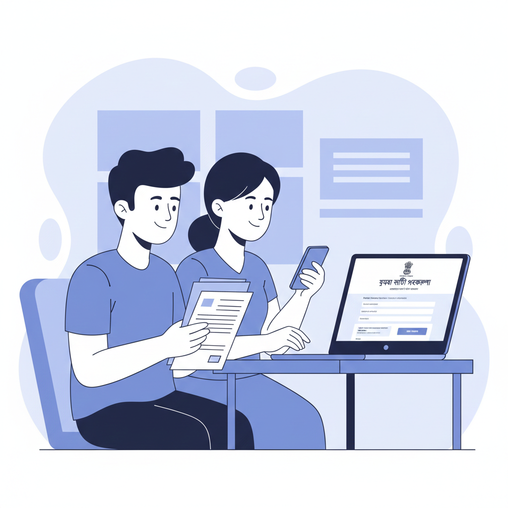 Yuva Sathi Prakalpa 2026 West Bengal online application process illustration